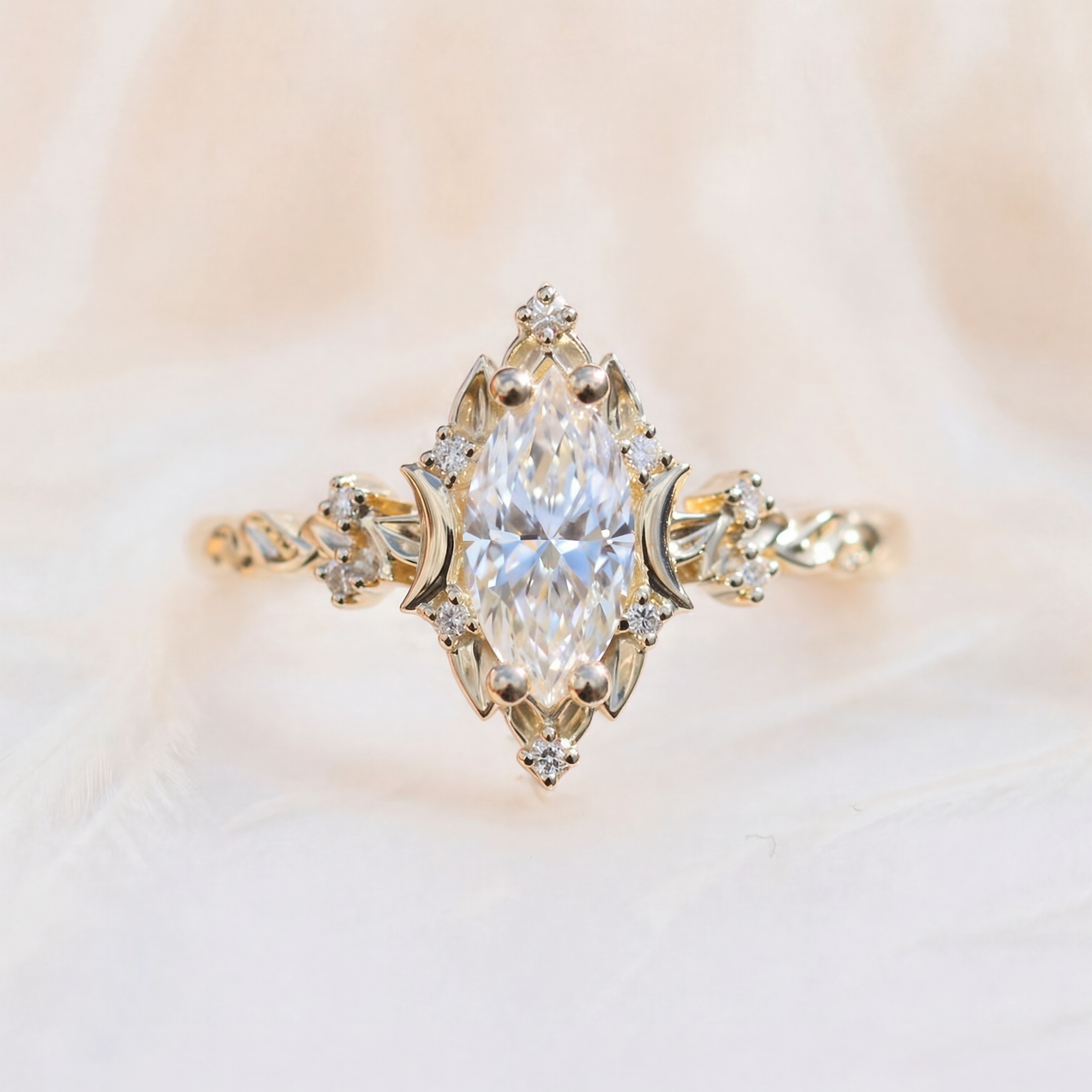 Moissanite Ring Crown Setting