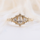 Moissanite Ring Floral