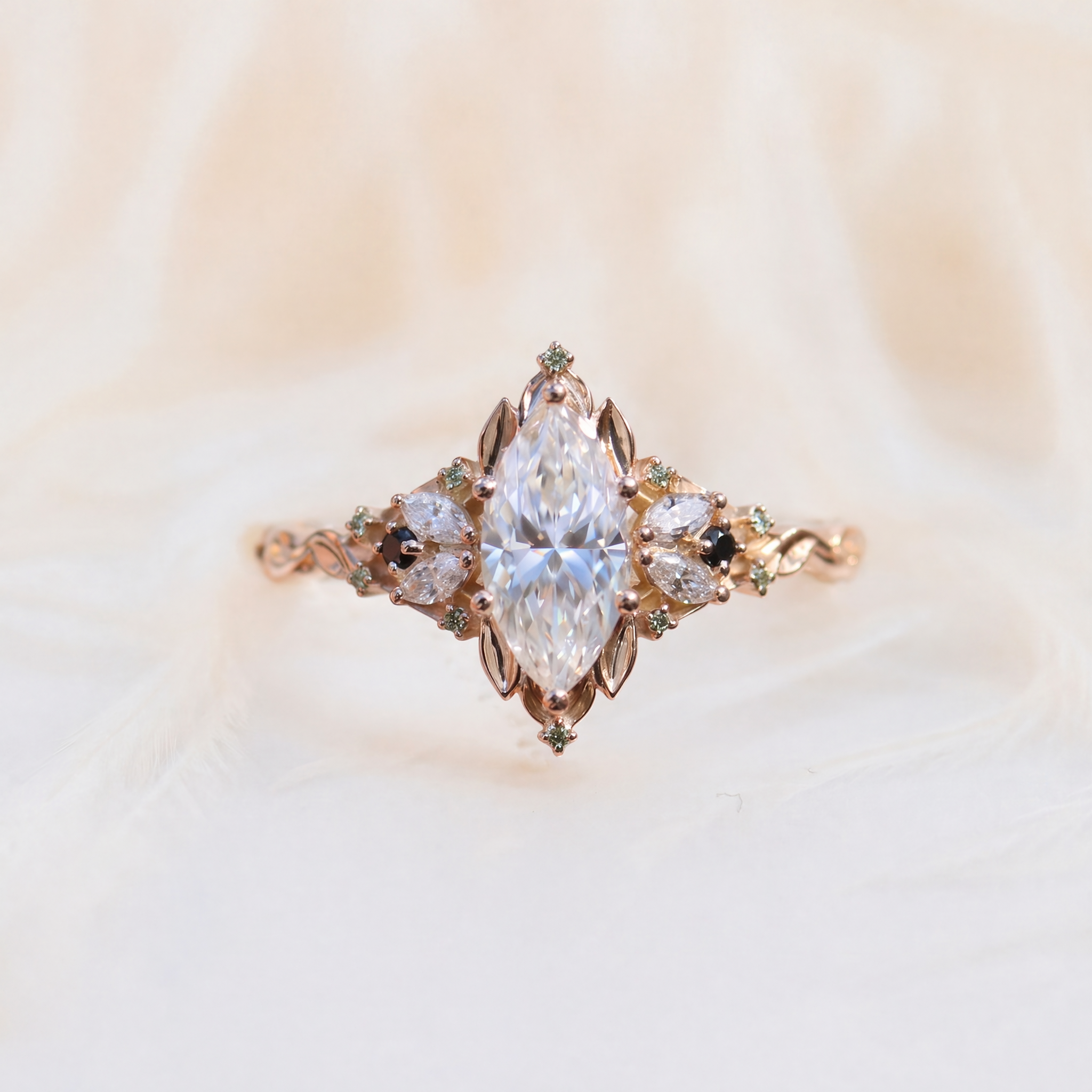 Moissanite Three Stone Ring