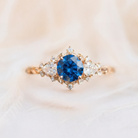 Moissanite Ring Leaf Accents