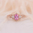 Moissanite Ring with Crown Setting