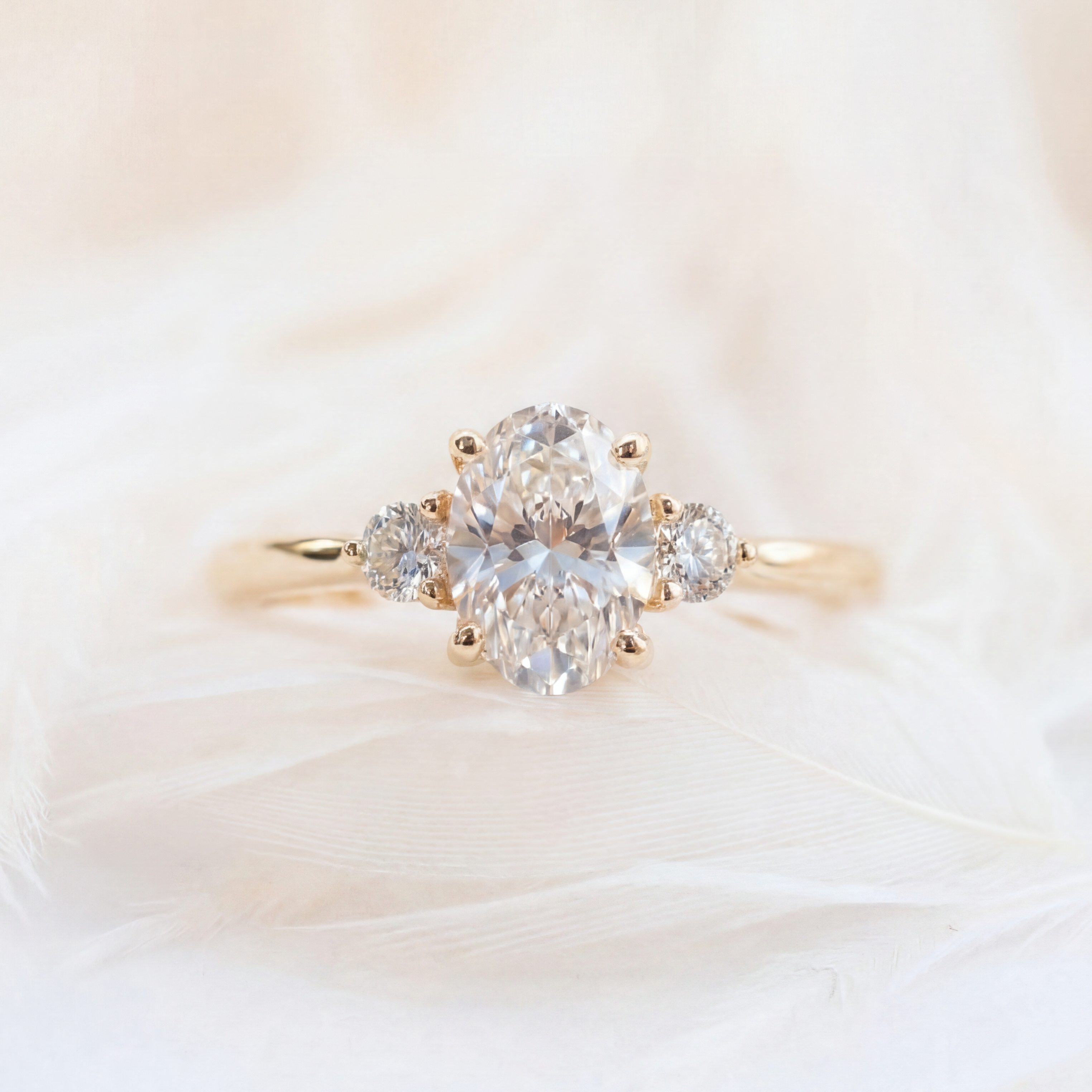 Moissanite Ring Floral