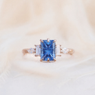 Moissanite Ring with Vintage Crown Setting