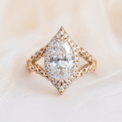 Moissanite Ring with Crown Setting