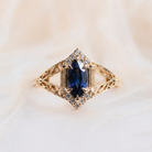 Moissanite Ring with Crown Setting